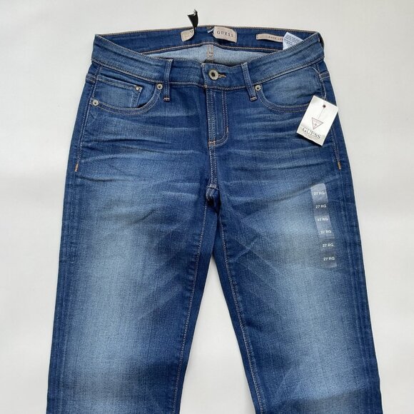 Guess Women’s Low Rise Boot Cut Jeans In Medium Blue Denim Size 27 - Picture 5 of 14